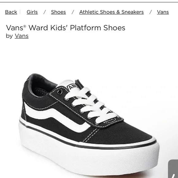 Kids platform vans sale